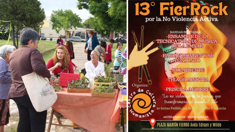 FierRock por la No Violencia: un sábado de música y cultura en la Plaza Martín Fierro