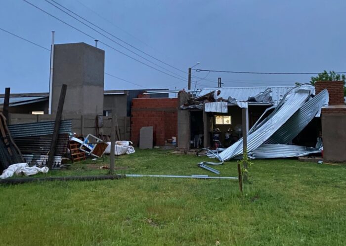 Pasó un fuerte temporal por La Pampa este sábado