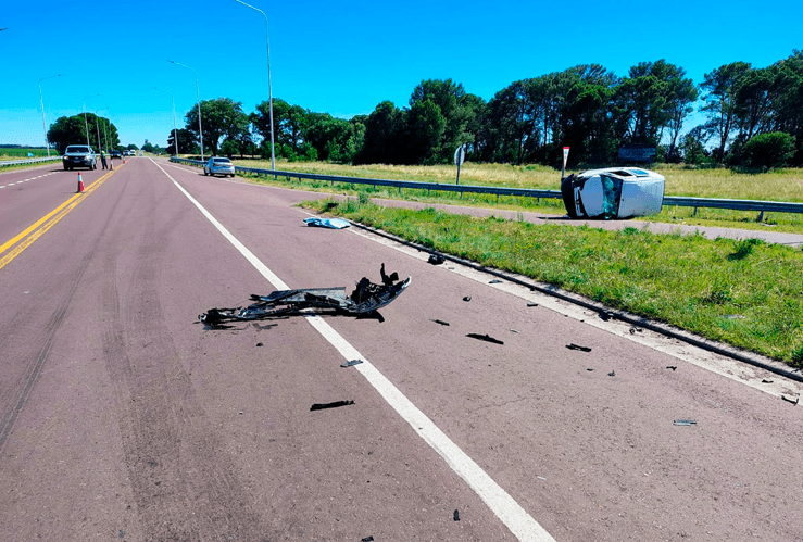 Un muerto y varios heridos tras un choque en el cruce de las Rutas 35 y 18