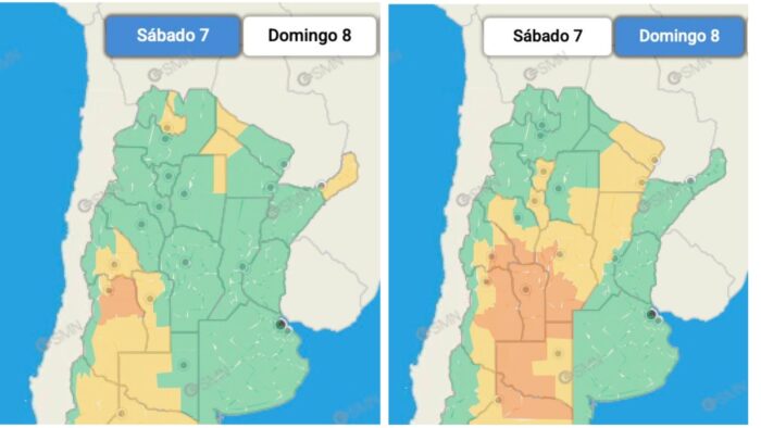 Alerta por tormentas fuertes