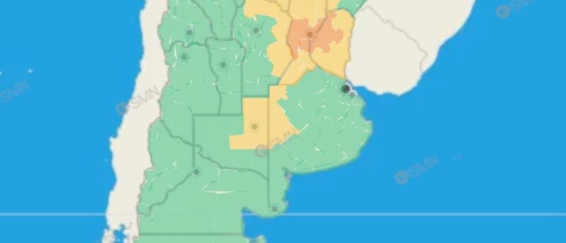 Alerta por tormentas fuertes
