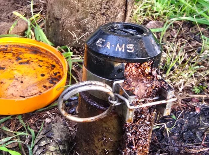 Encontraron una granada en Intendente Alvear