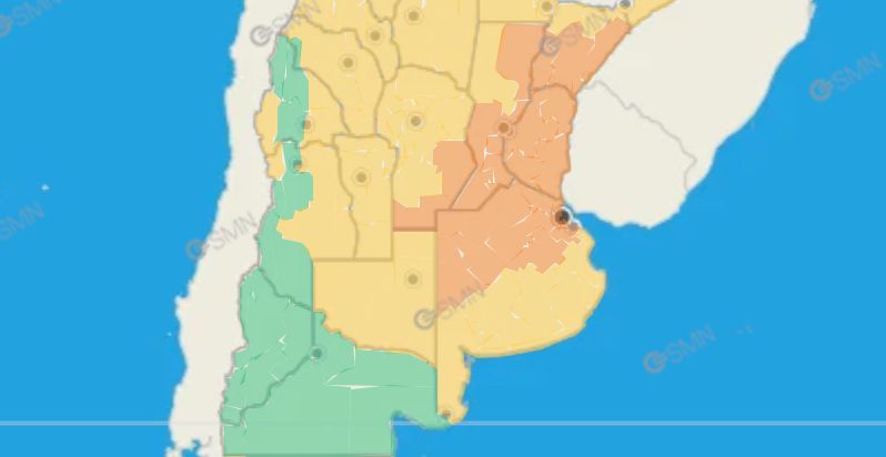 Alerta por tormenta y vientos fuertes