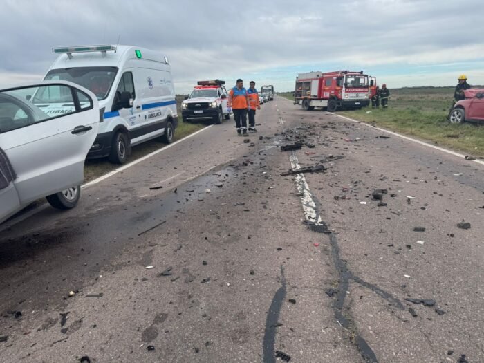 Otra vez la Ruta Nacional 5: murió una mujer tras un violento choque frontal