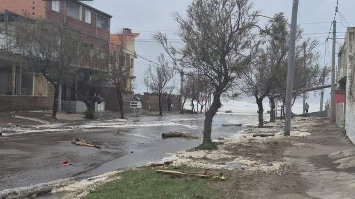 Sudestada en Monte Hermoso y Pehuen Co