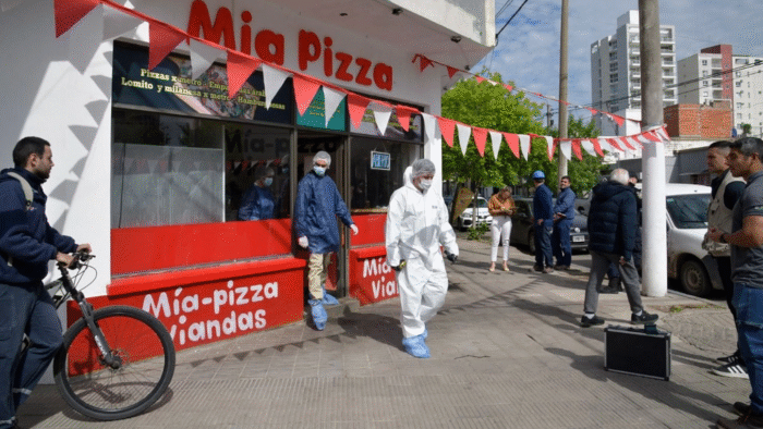 Explosión en una pizzería